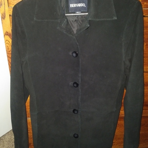 Black Suede Leather Jacket - Picture 1 of 3